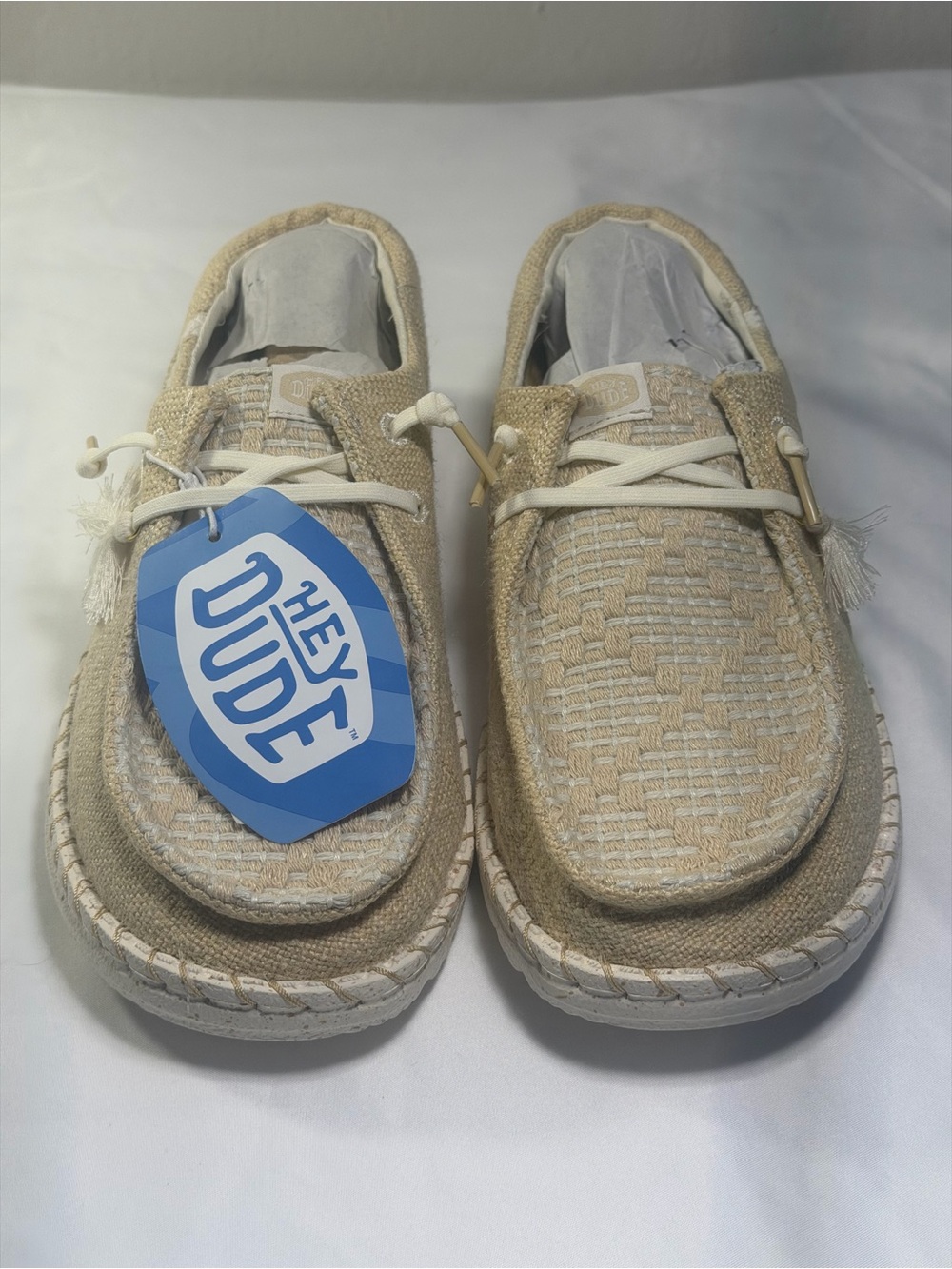 NEW Hey Dude Wendy Funk Coastal Jute Egret Women’s Size 9 Slip-On Shoes NWT